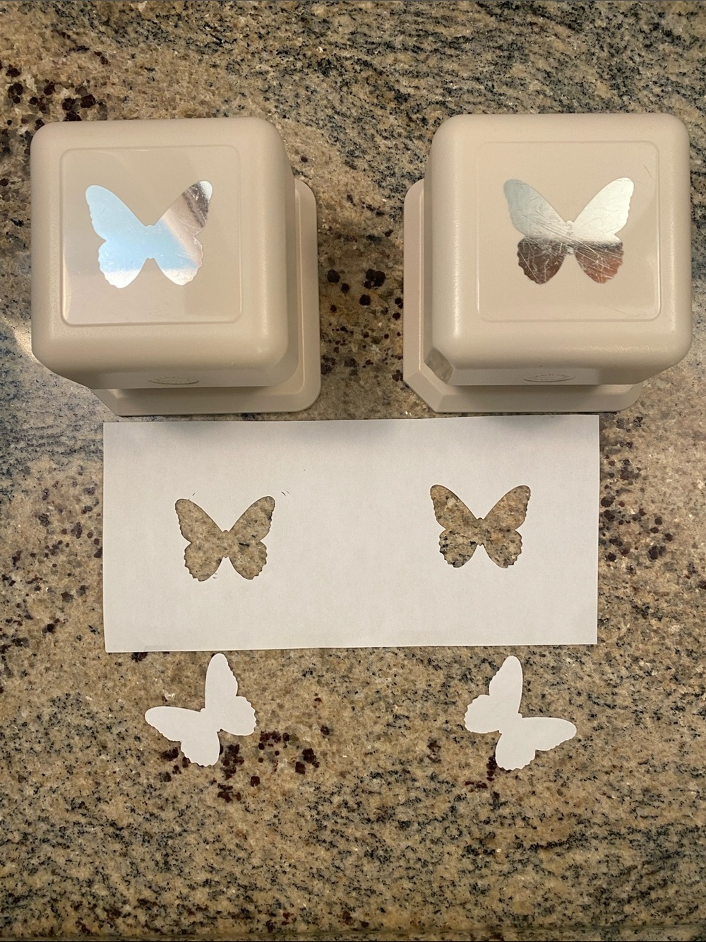 Martha Stewart Cream Butterfly Magnetic Paper Punch Duo